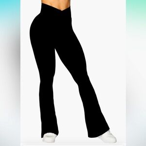 Sunzel Flare Leggings, Crossover Yoga, Tummy Control, High-Waisted and Wide Leg